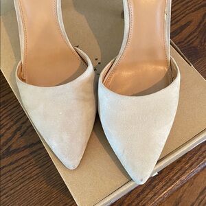 J. Crew Beige Sueded D’Orsey Heels
